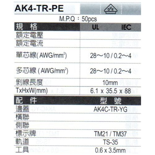 AK4-TR-PE規格