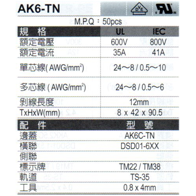 AK6-TN 規格