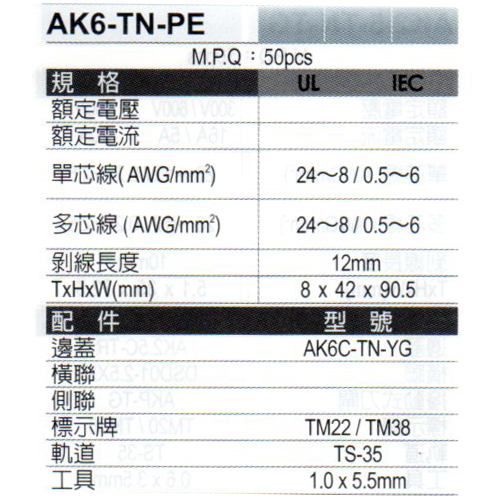 AK6-TN-PE規格
