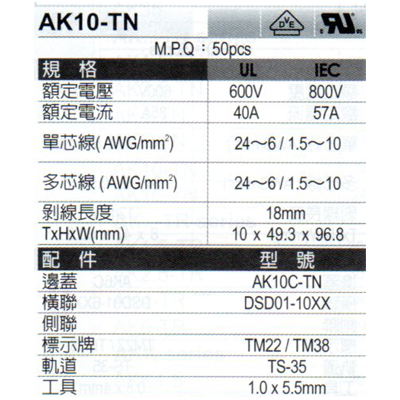 AK10-TN規格